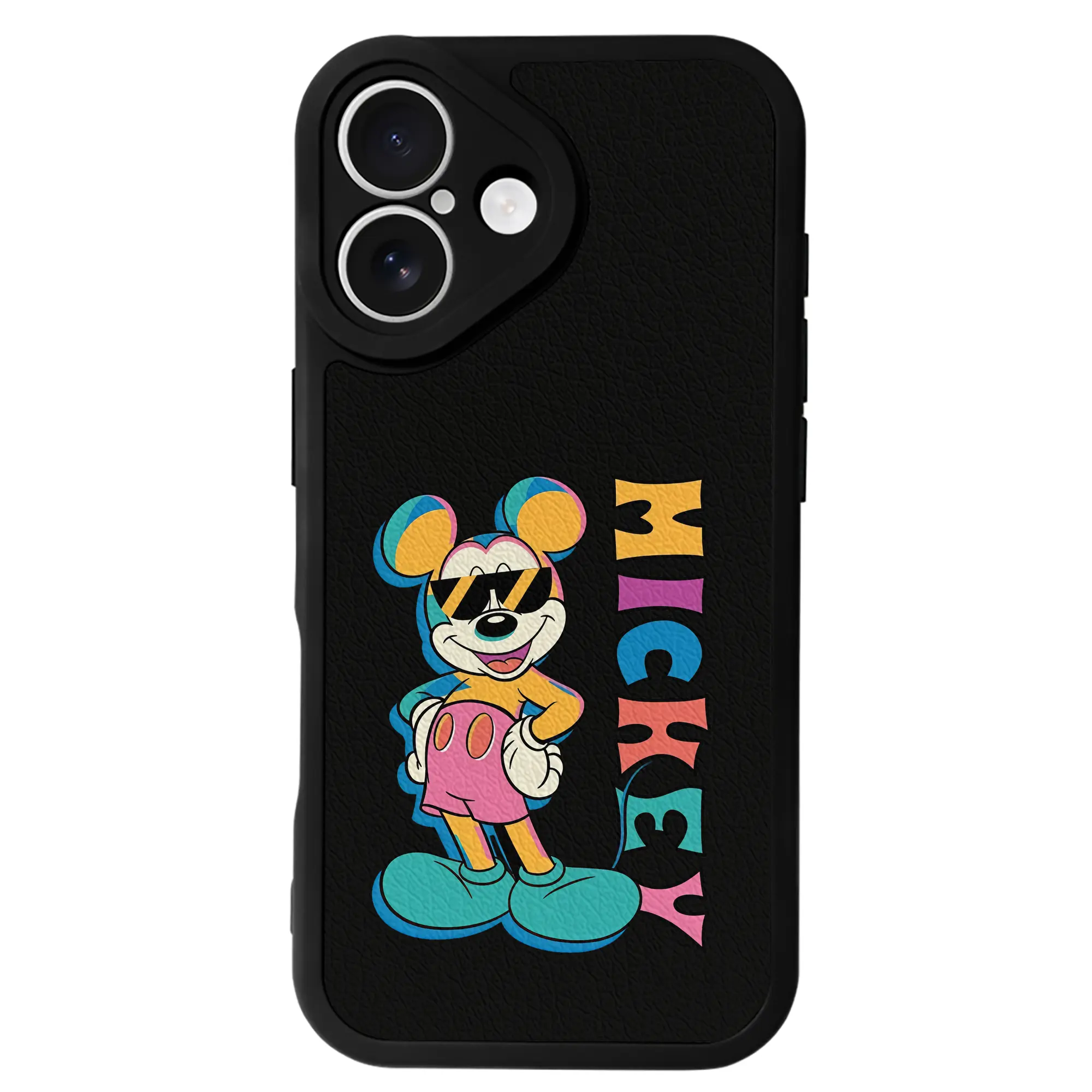 ミッキーマウス（Mickey Mouse） グッズ ミッキーマウス（Mickey Mouse） - IPhone 16シリーズ対応 ・ シリコンスマホケース ・ レザー調 ・ 高精度フィット ・ 耐衝撃 ・ ワイヤレス充電対応 ・ 精密カット